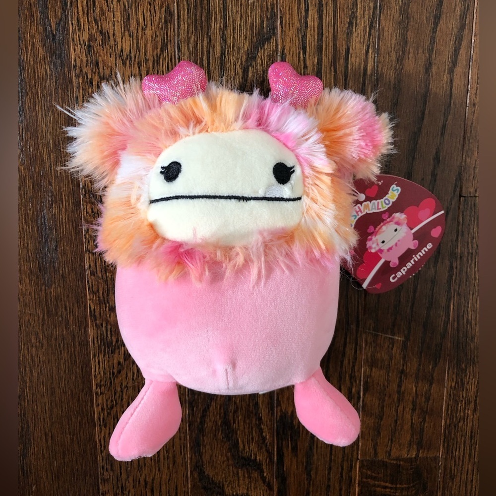 Squishmallows 6” Pink/Orange Tye-Die Caparinne the Big Foot - Valentine’s Day